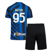 Inter Milan Alessandro Bastoni #95 Replica Home Minikit 2024-25 Short Sleeve (+ pants)